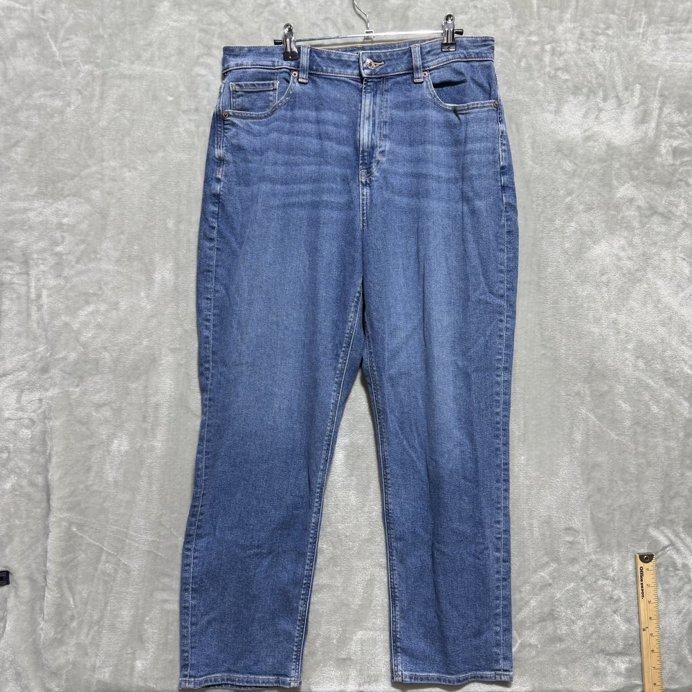 NWT American Eagle Outfitters Mom Jeans Womens 10 Blue Denim Stretch Medium Wash